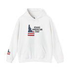 Idaho American Dad Hoodie with Sleeve Logo