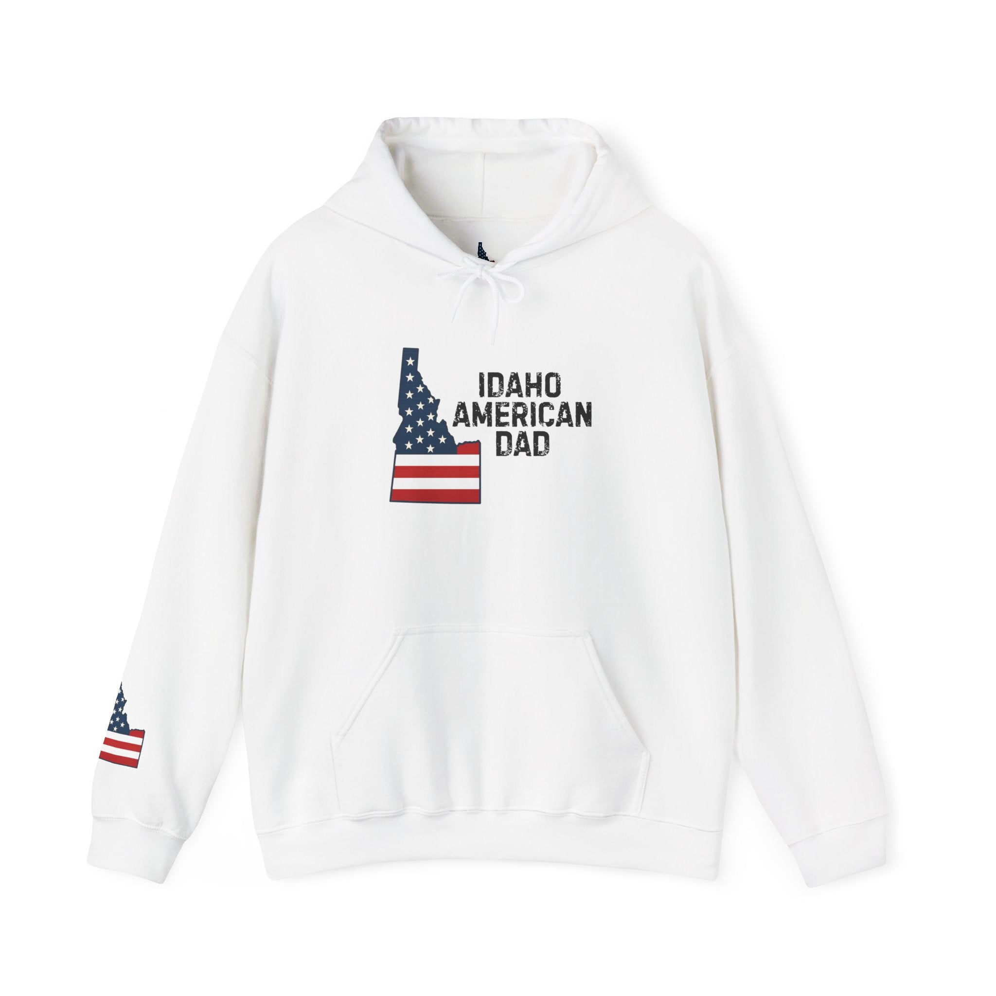 Idaho American Dad Hoodie with Sleeve Logo