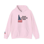 Idaho American Mom Hoodie with Sleeve Logo