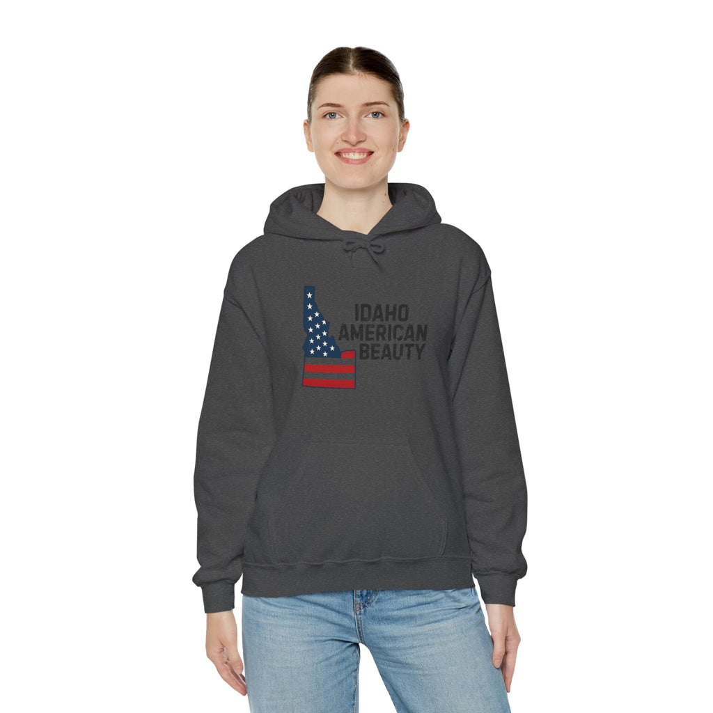 Idaho American Beauty Hoodie with No Sleeve Logo