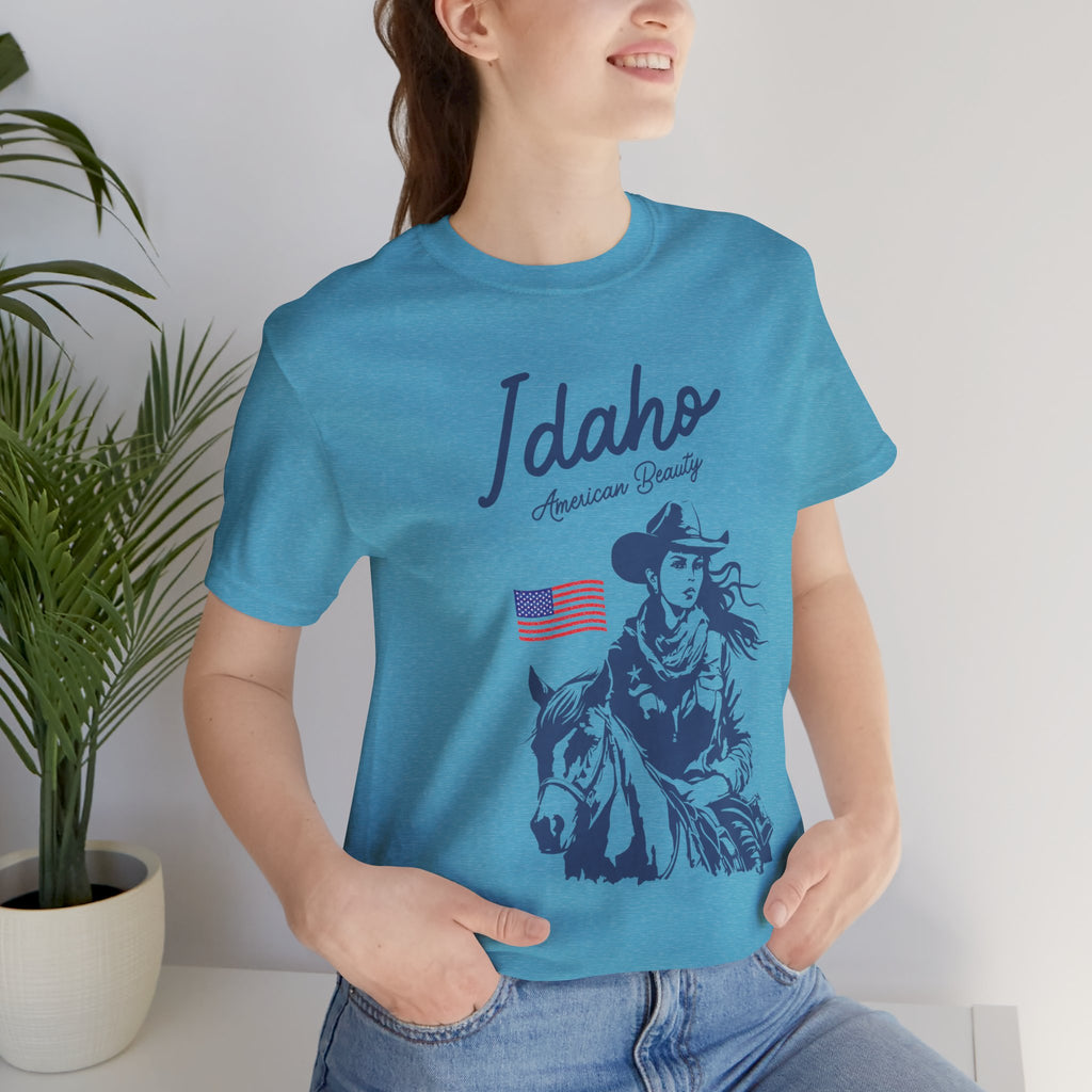 Idaho American Beauty Cowgirl Western T-Shirt