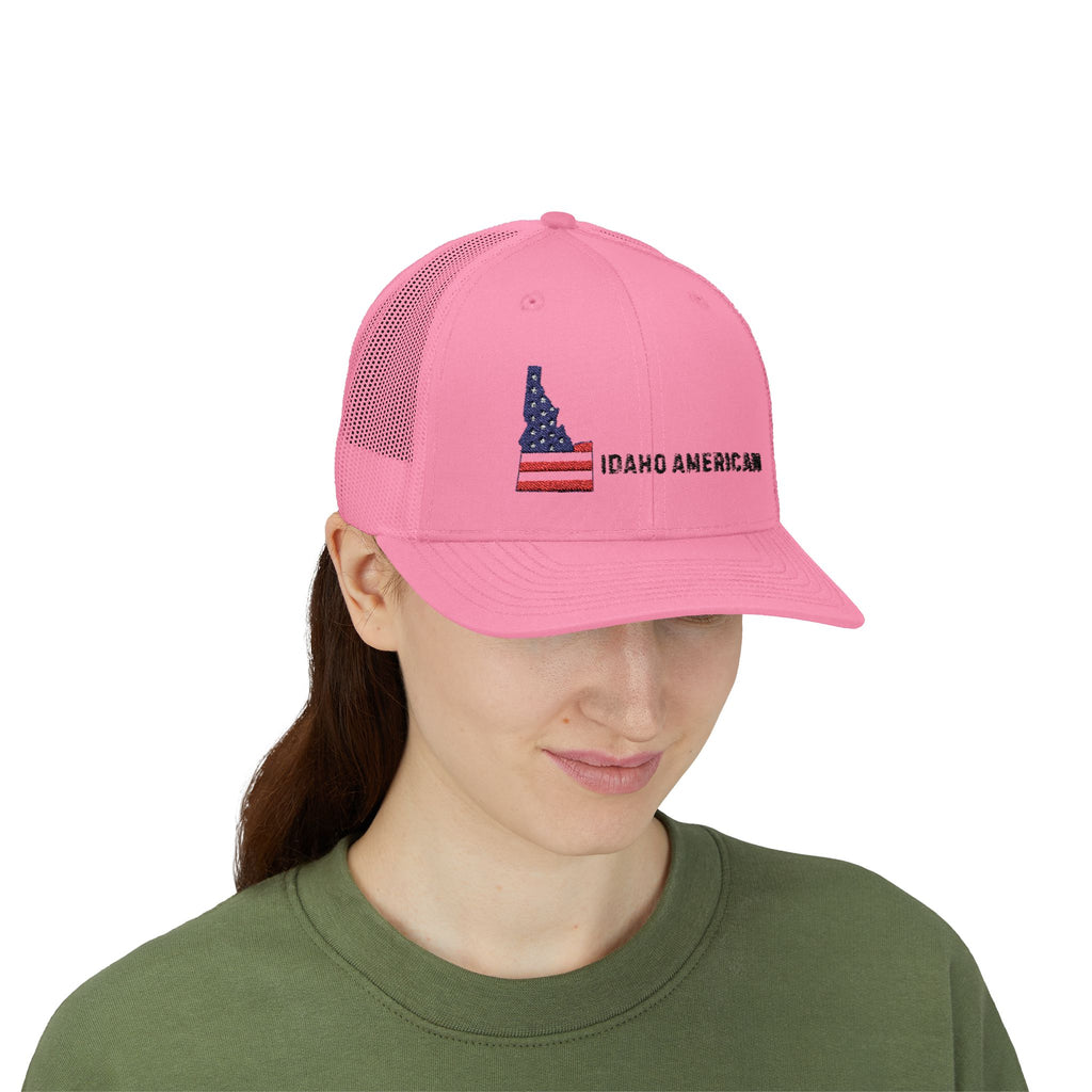 'Idaho American' Embroidered Snapback Trucker Cap