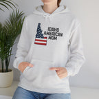 Idaho American Mom Hoodie with Sleeve Logo