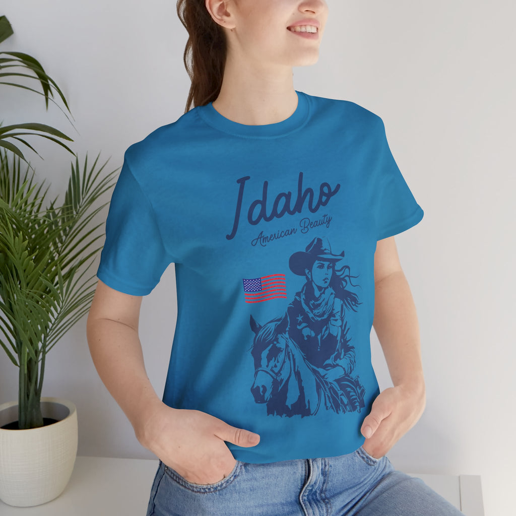 Idaho American Beauty Cowgirl Western T-Shirt