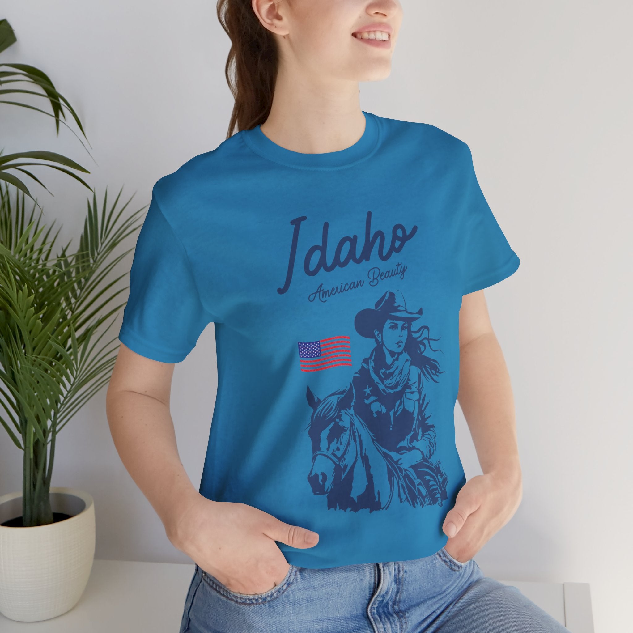 Idaho American Beauty Cowgirl Western T-Shirt