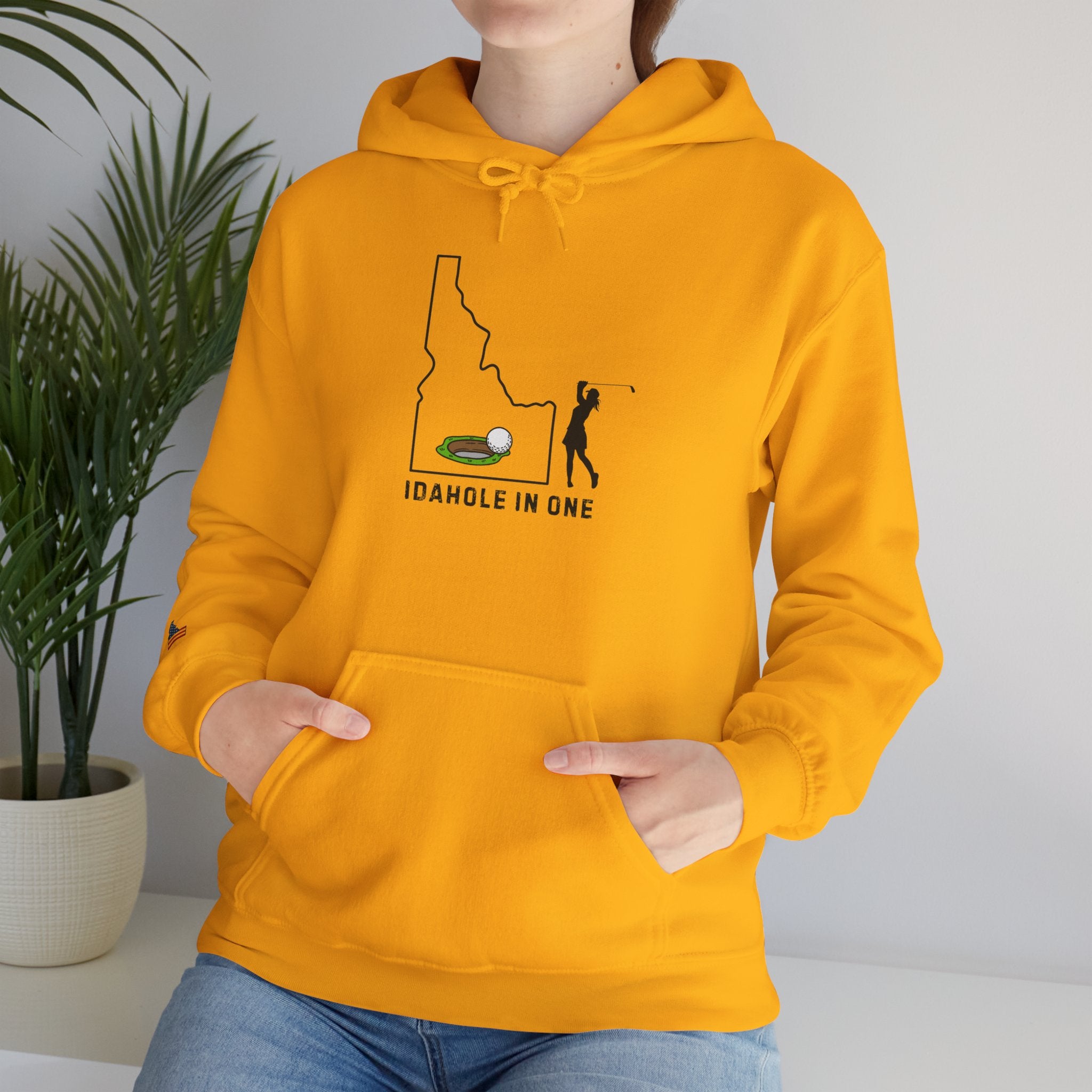 Idahole In One Women's Golf Hoodie With Sleeve Logo