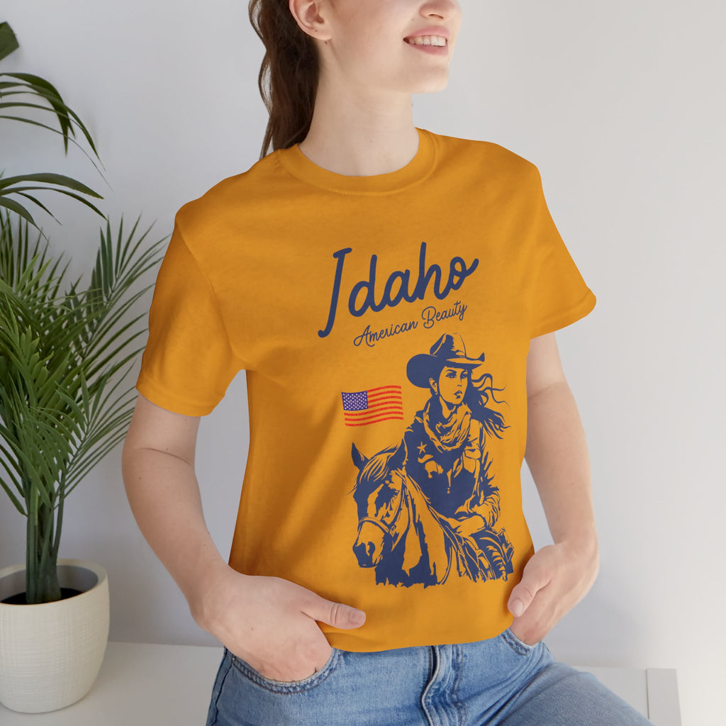 Idaho American Beauty Cowgirl Western T-Shirt