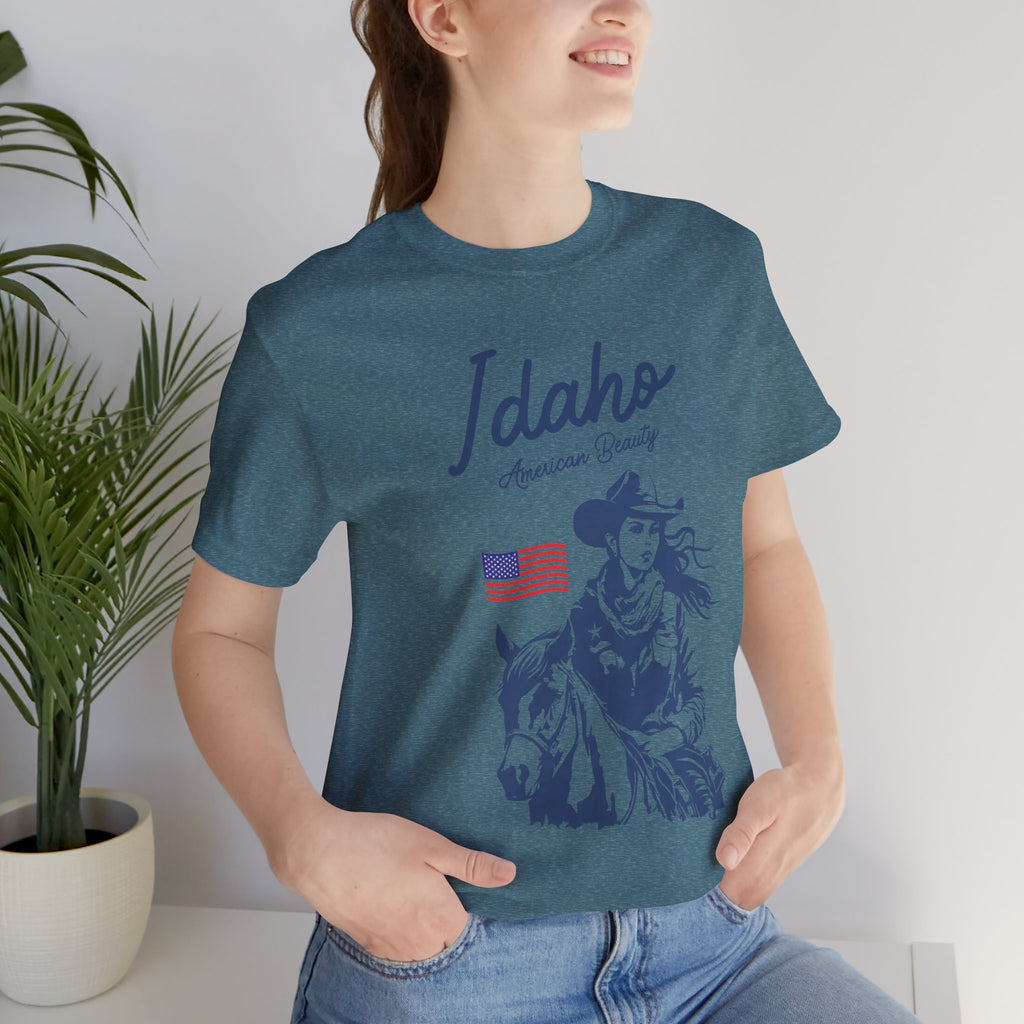 Idaho American Beauty Cowgirl Western T-Shirt
