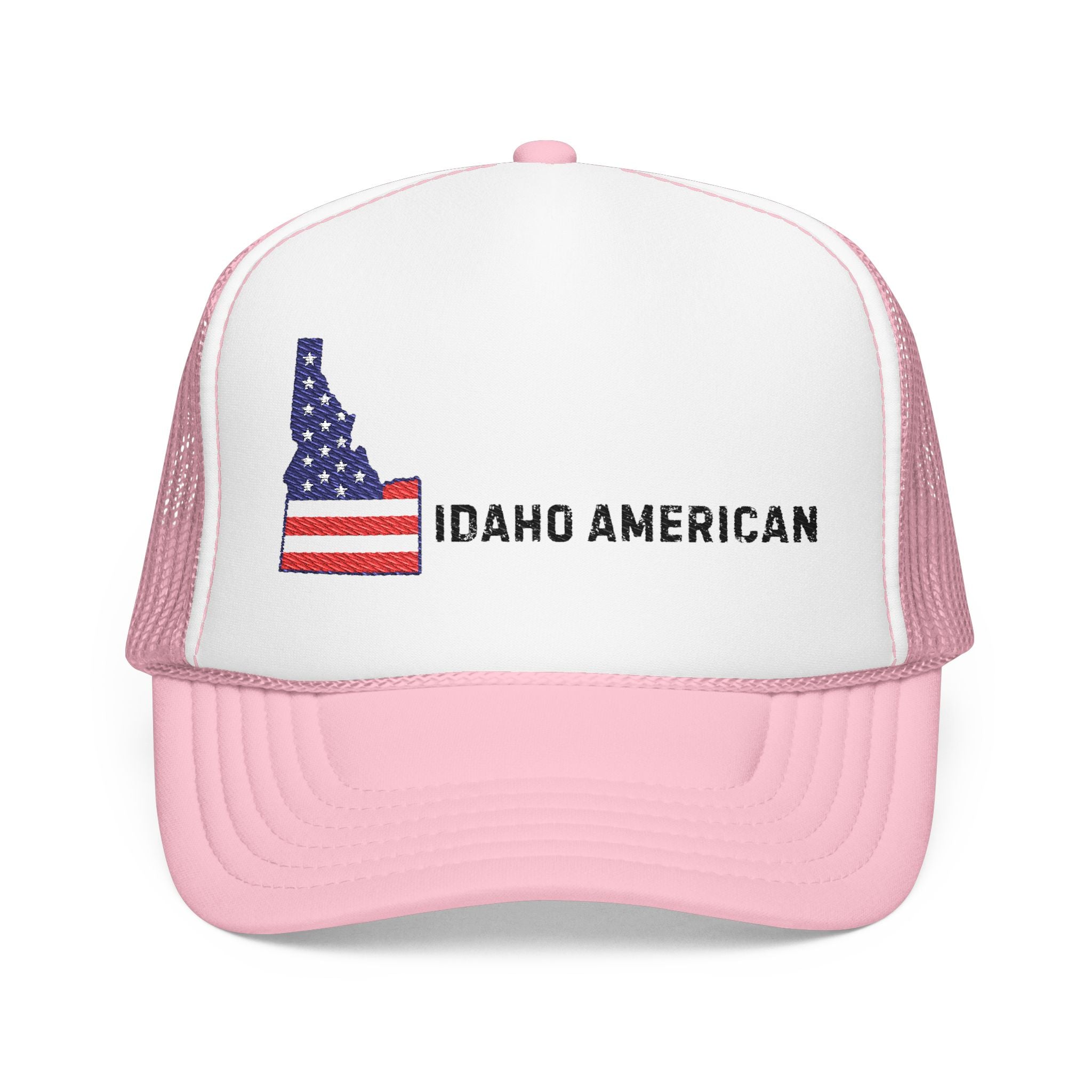 Idaho American Embroidered Trucker Hat