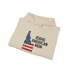 Idaho American Mom Hoodie with Sleeve Logo