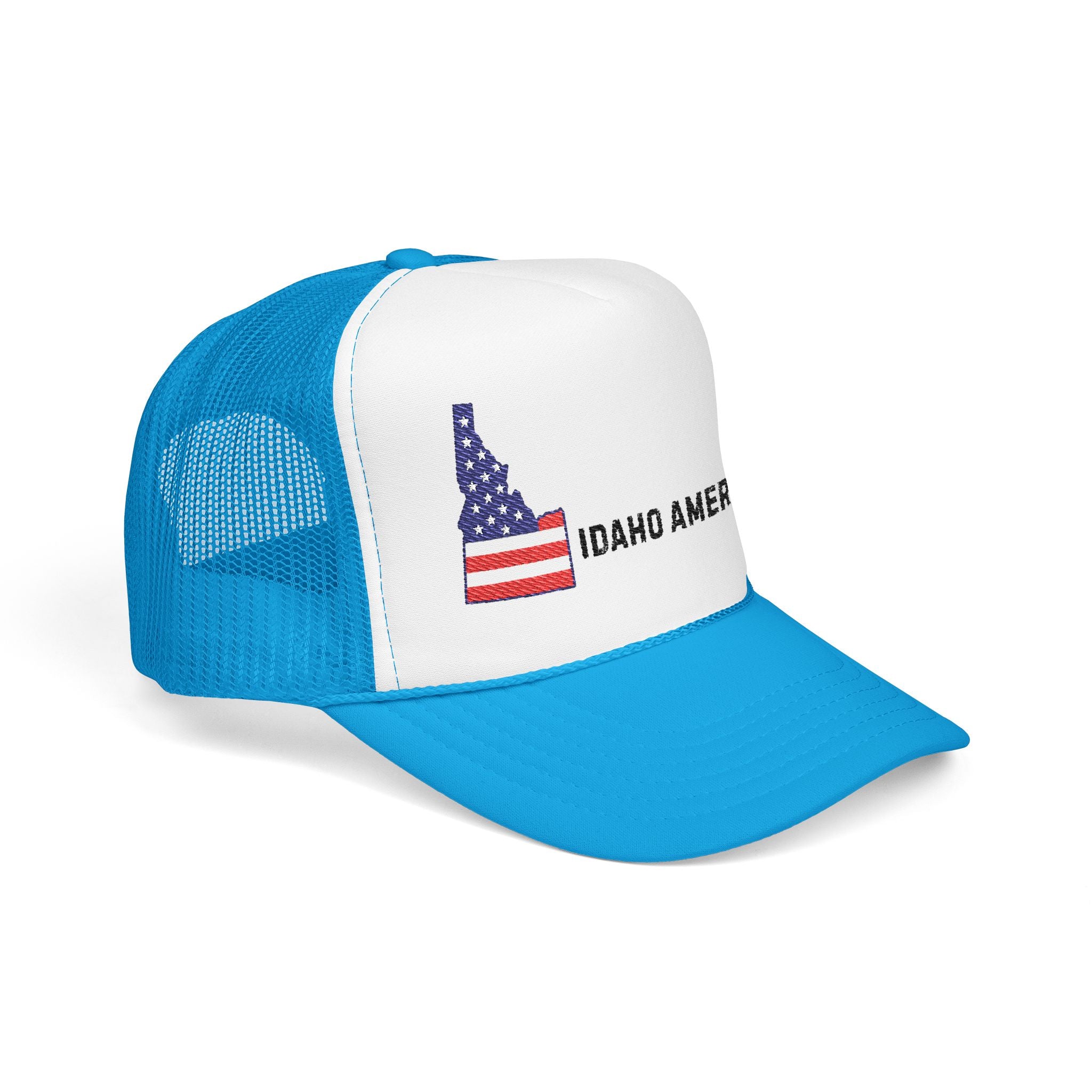 Idaho American Embroidered Trucker Hat