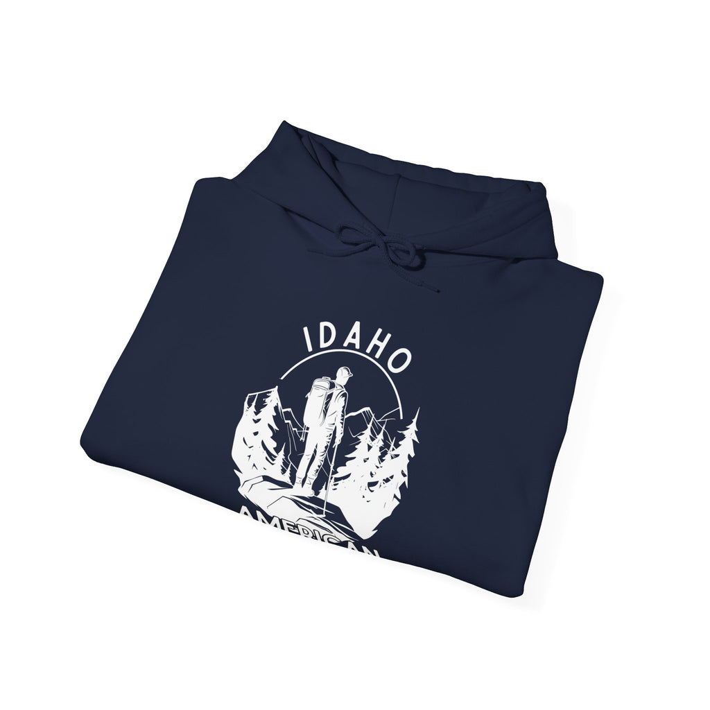 'Idaho American Patriot State of Mind' Hoodie with Sleeve Logo