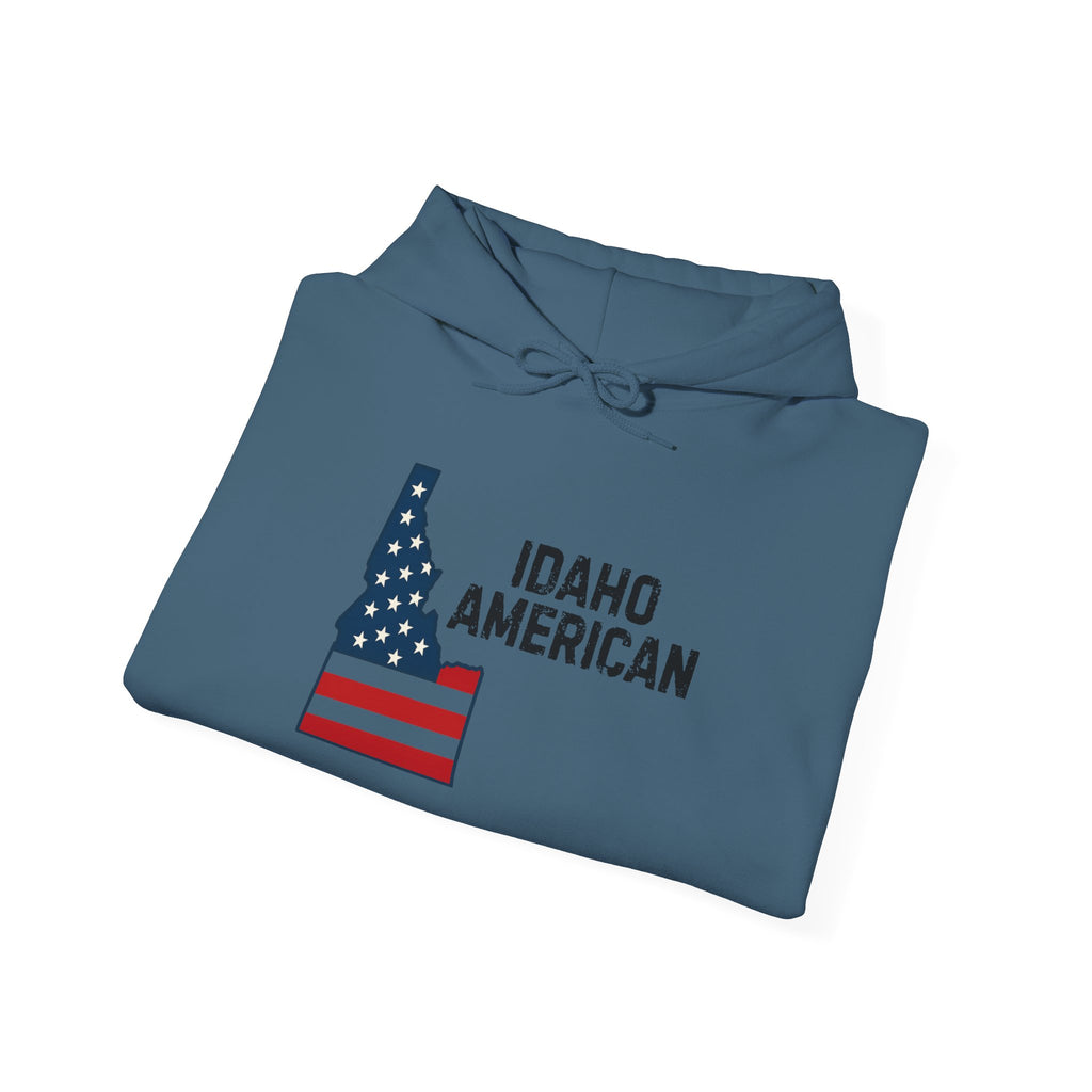 'Idaho American' Hoodie with Sleeve Logo