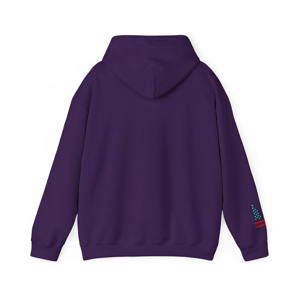 'Idaho American Patriot State of Mind' Hoodie with Sleeve Logo