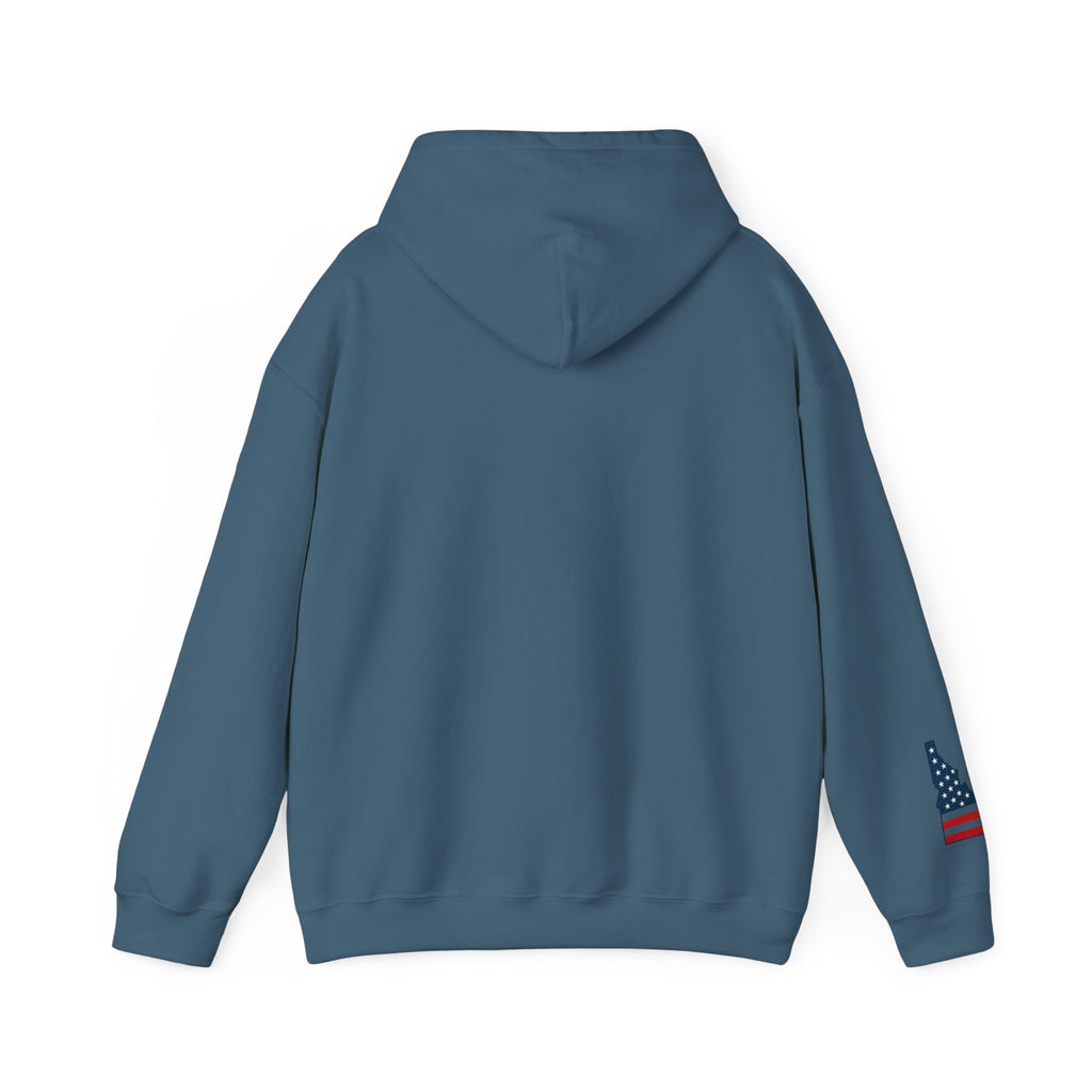 Idaho American Dad Hoodie with Sleeve Logo