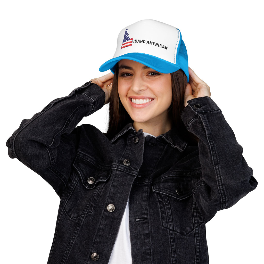 Idaho American Embroidered Trucker Hat