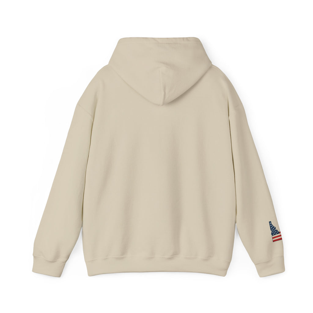 'Idaho American Patriot' Hoodie with Sleeve Logo