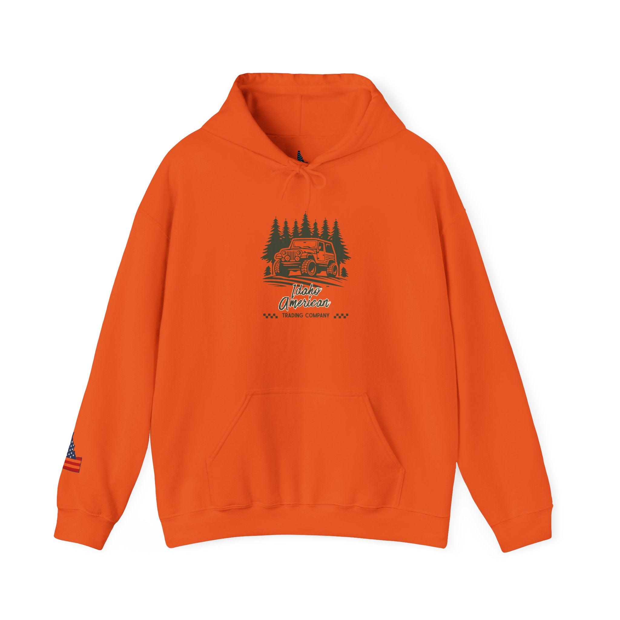 Idaho American Trading Co. Off-Roading Jeep Hoodie with Sleeve Logo