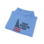 Idaho American Mom Hoodie with Sleeve Logo