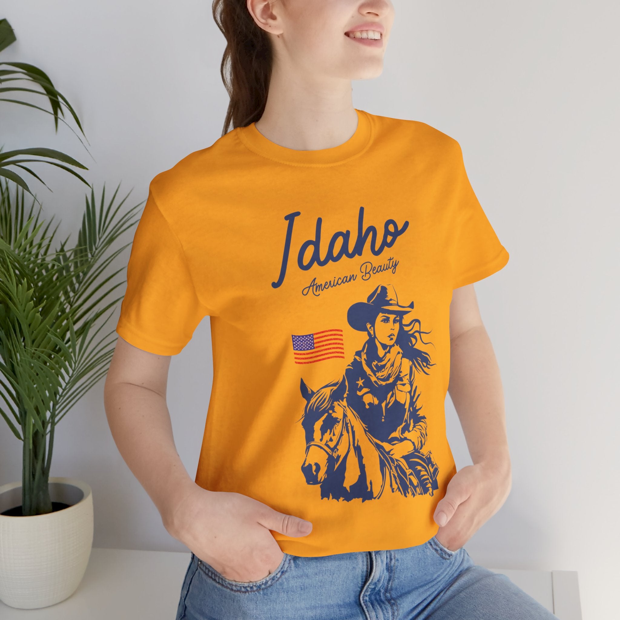 Idaho American Beauty Cowgirl Western T-Shirt