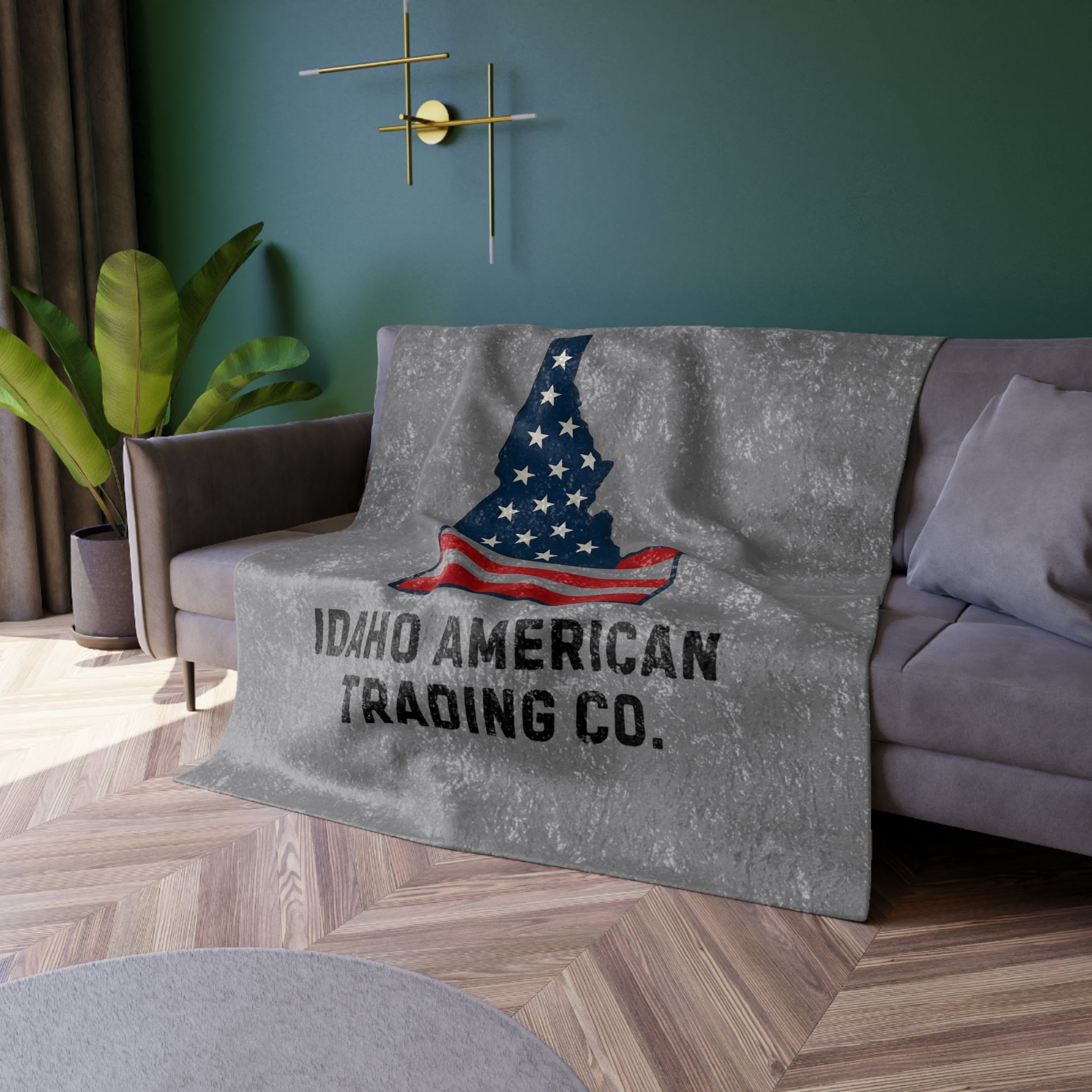 Idaho American Trading Co. Crushed Velvet Throw Blanket