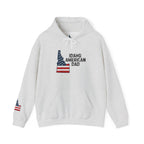 Idaho American Dad Hoodie with Sleeve Logo
