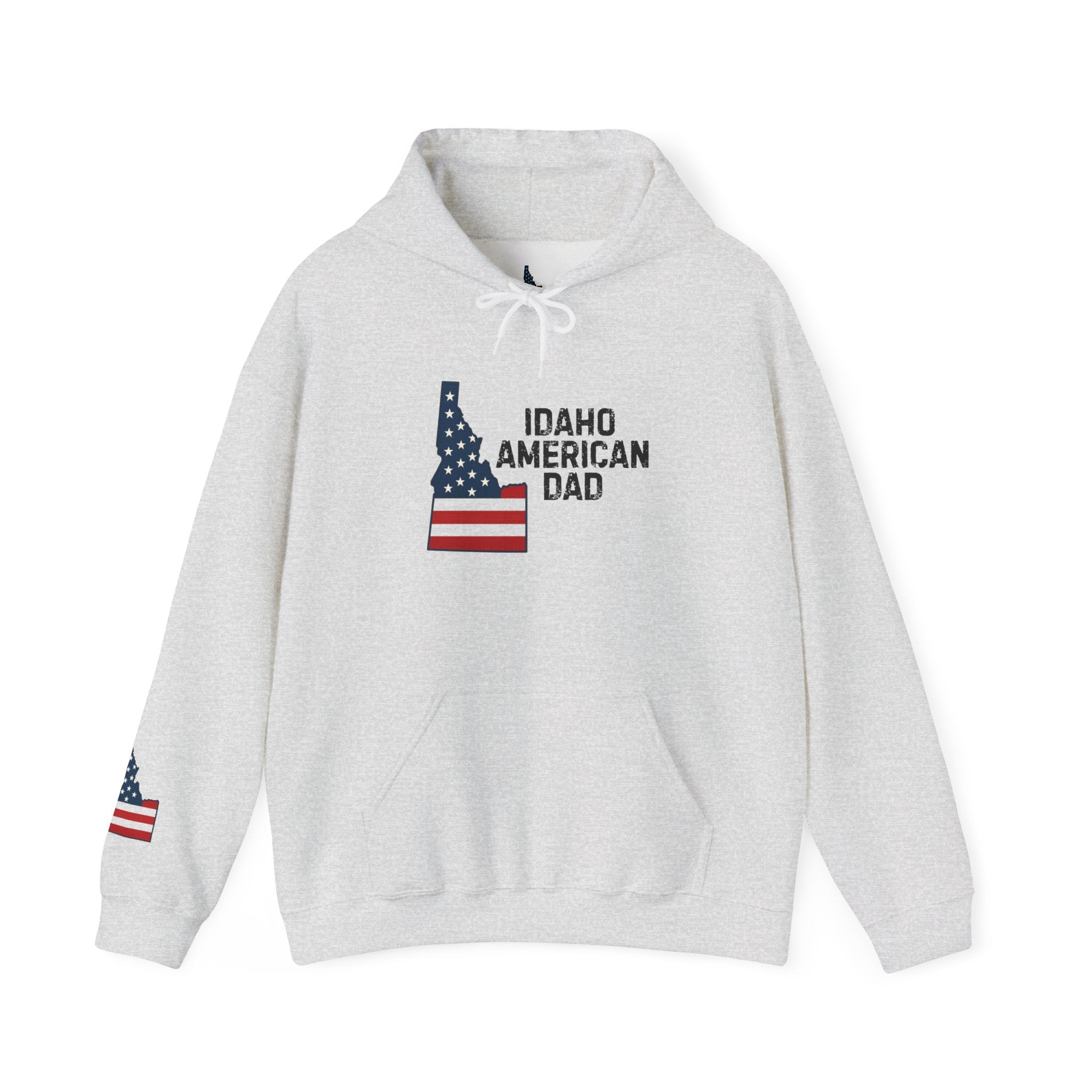 Idaho American Dad Hoodie with Sleeve Logo