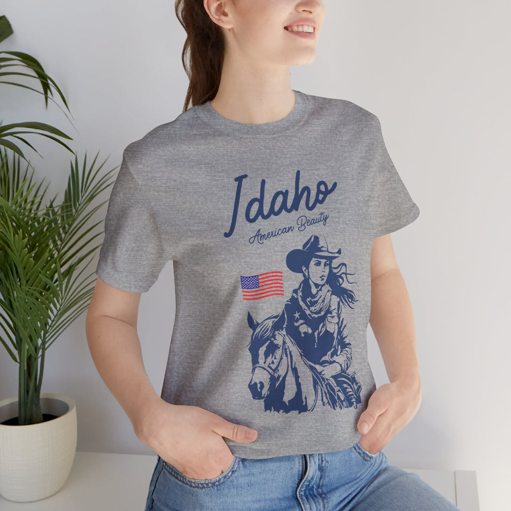Idaho American Beauty Cowgirl Western T-Shirt