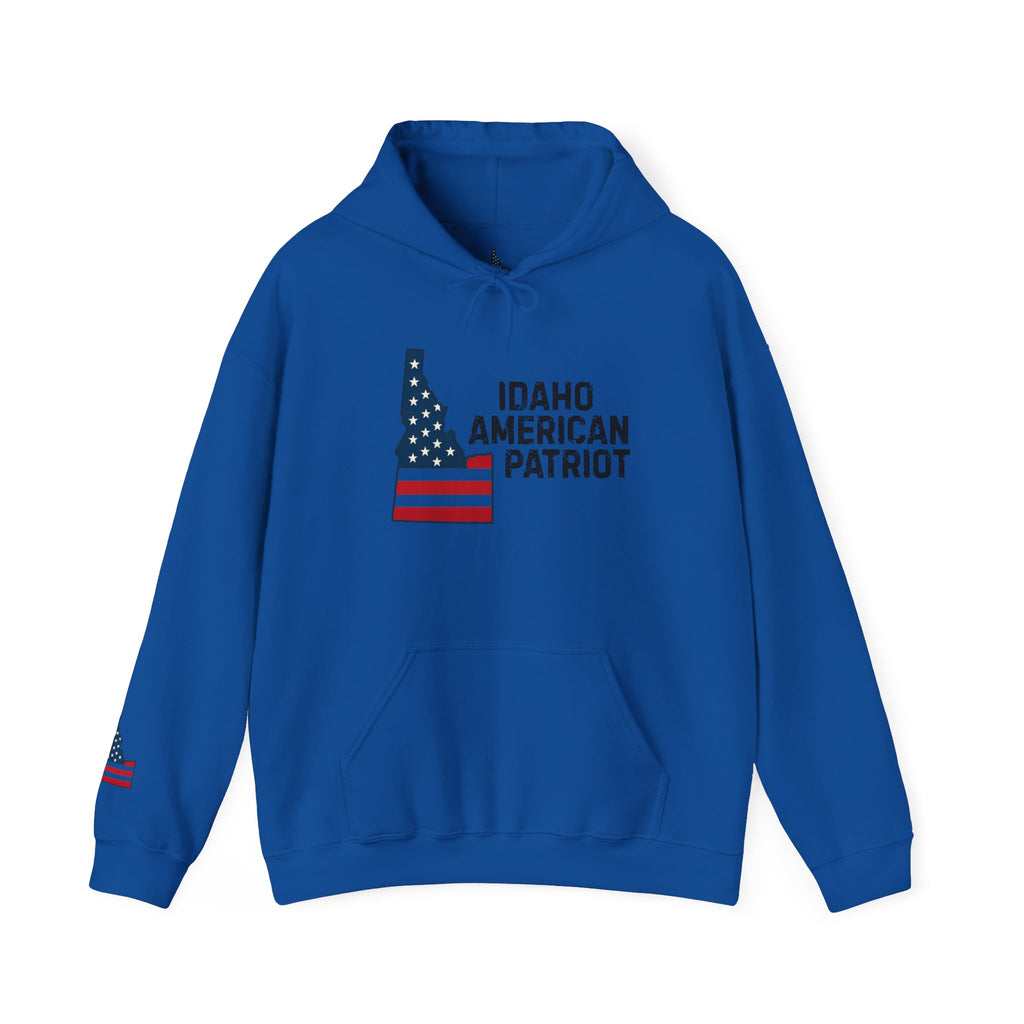 'Idaho American Patriot' Hoodie with Sleeve Logo