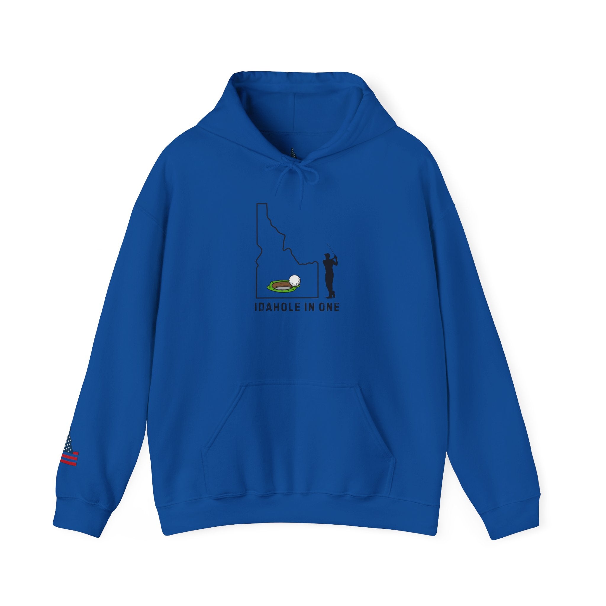 'Idahole In One' Men's Golf Hoodie with Sleeve Logo