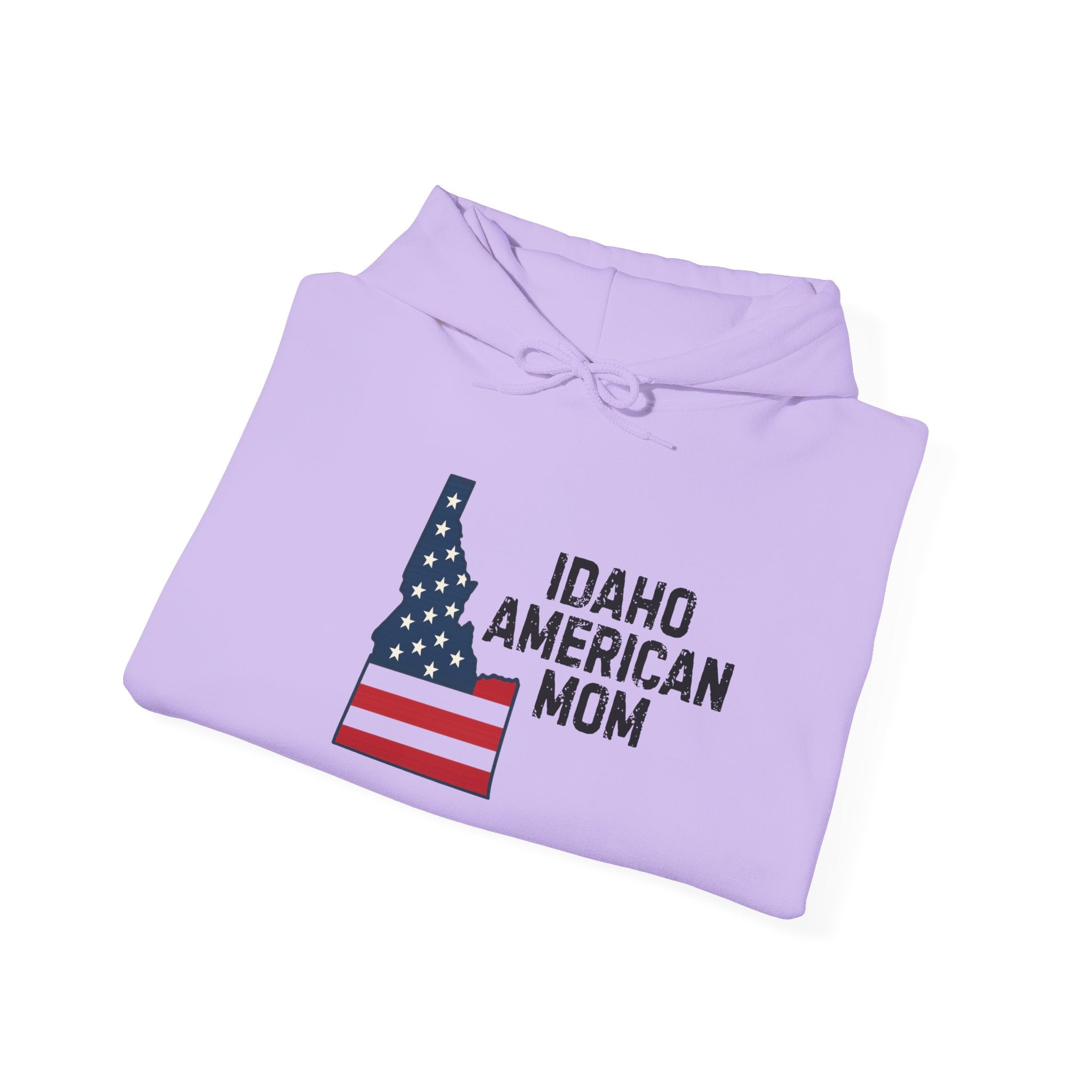 Idaho American Mom Hoodie with Sleeve Logo