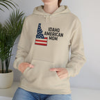 Idaho American Mom Hoodie with Sleeve Logo