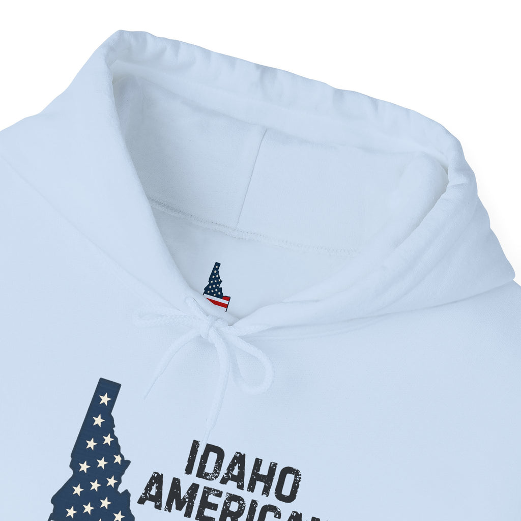 Idaho American Mom Hoodie with Sleeve Logo