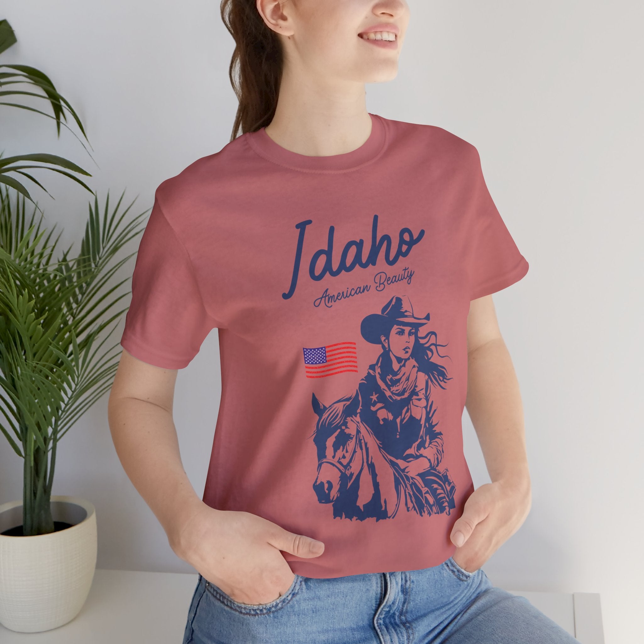 Idaho American Beauty Cowgirl Western T-Shirt