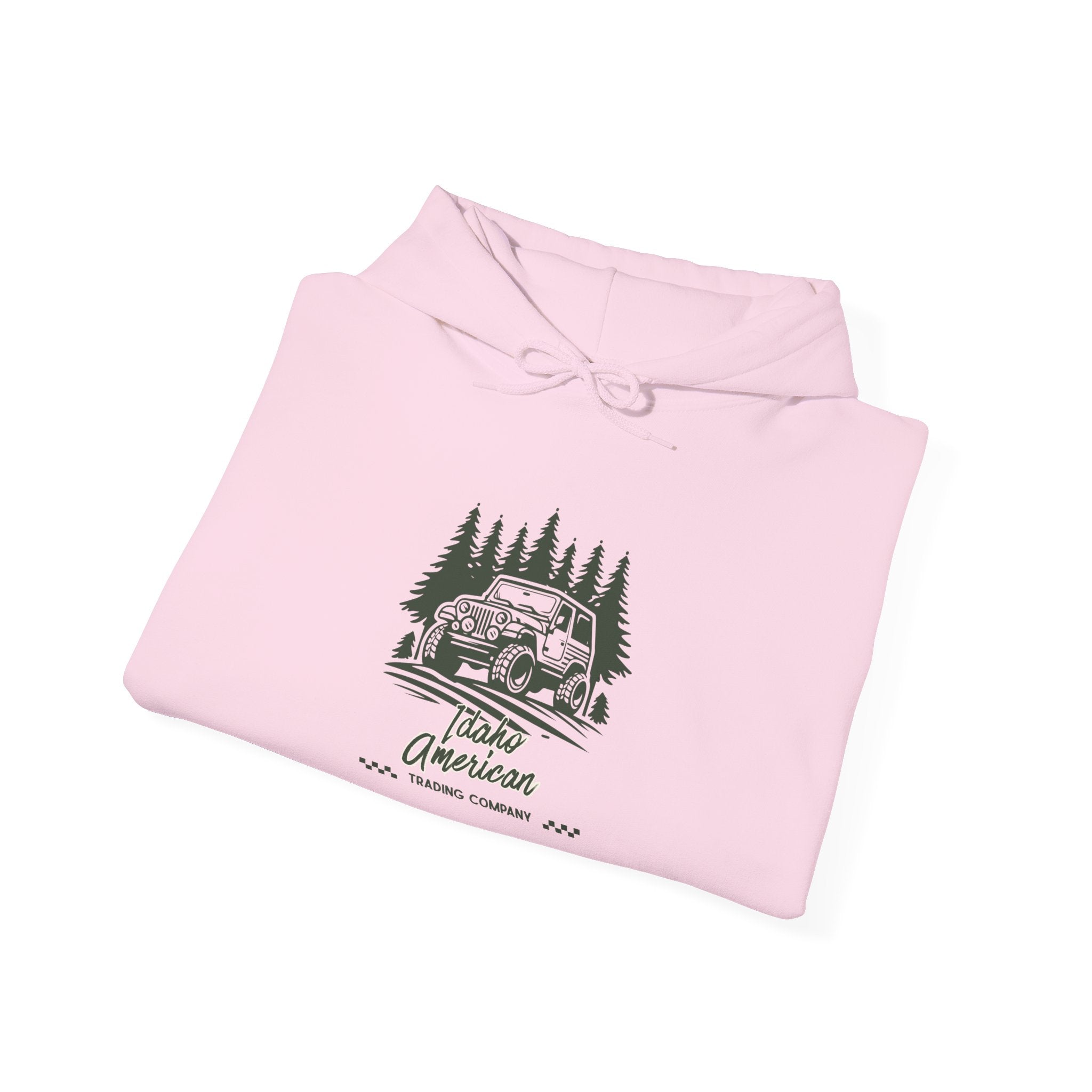Idaho American Trading Co. Off-Roading Jeep Hoodie with Sleeve Logo
