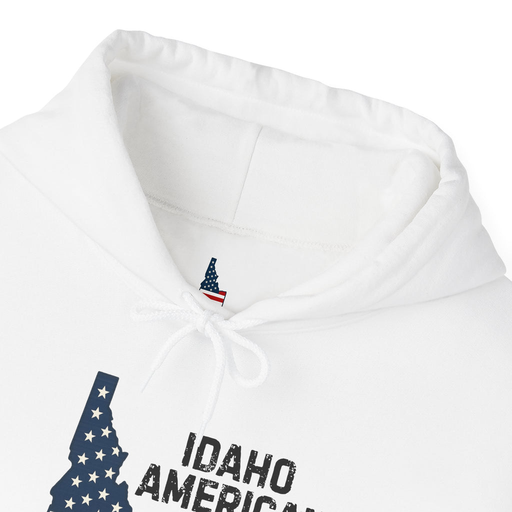 Idaho American Mom Hoodie with Sleeve Logo