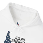 Idaho American Mom Hoodie with Sleeve Logo
