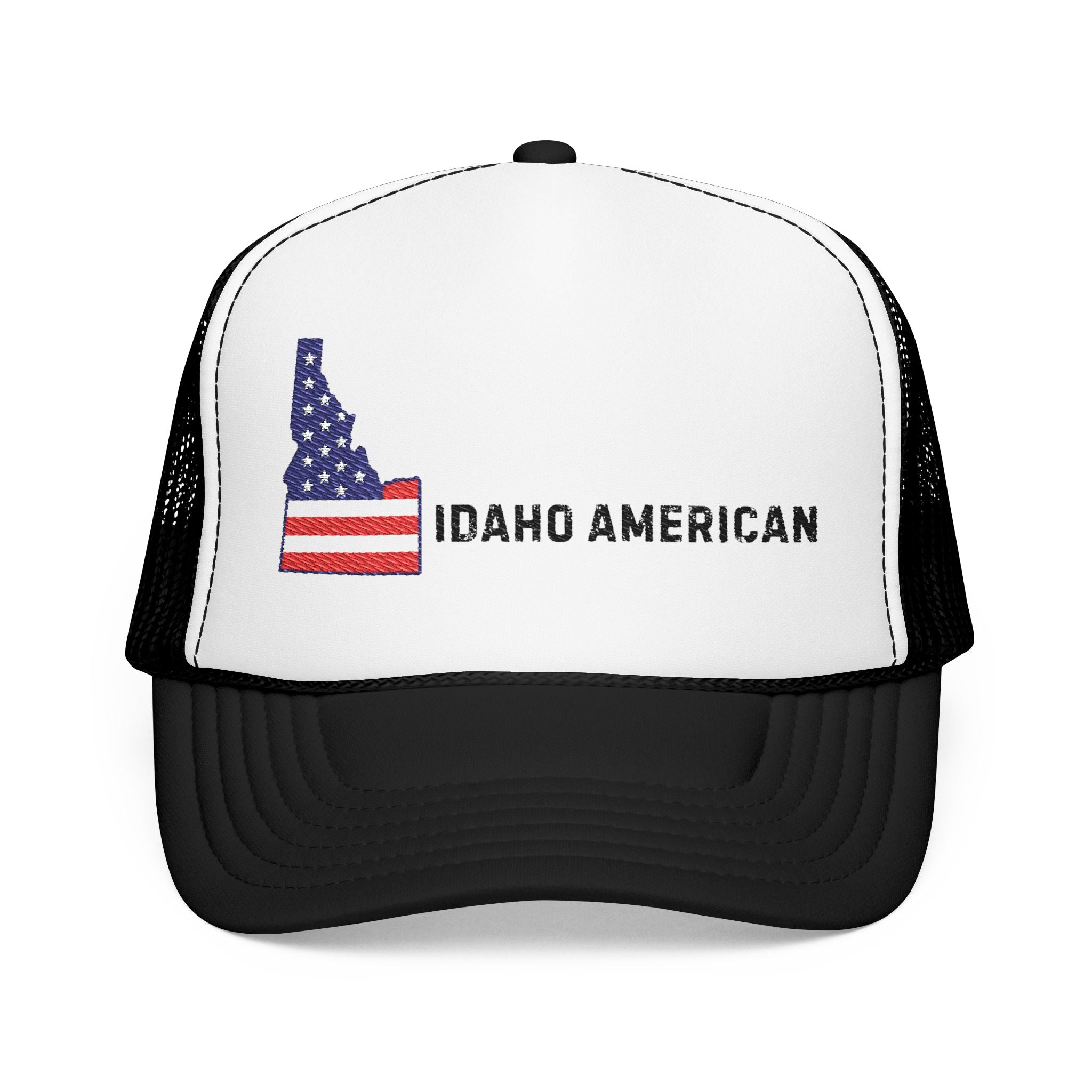 Idaho American Embroidered Trucker Hat