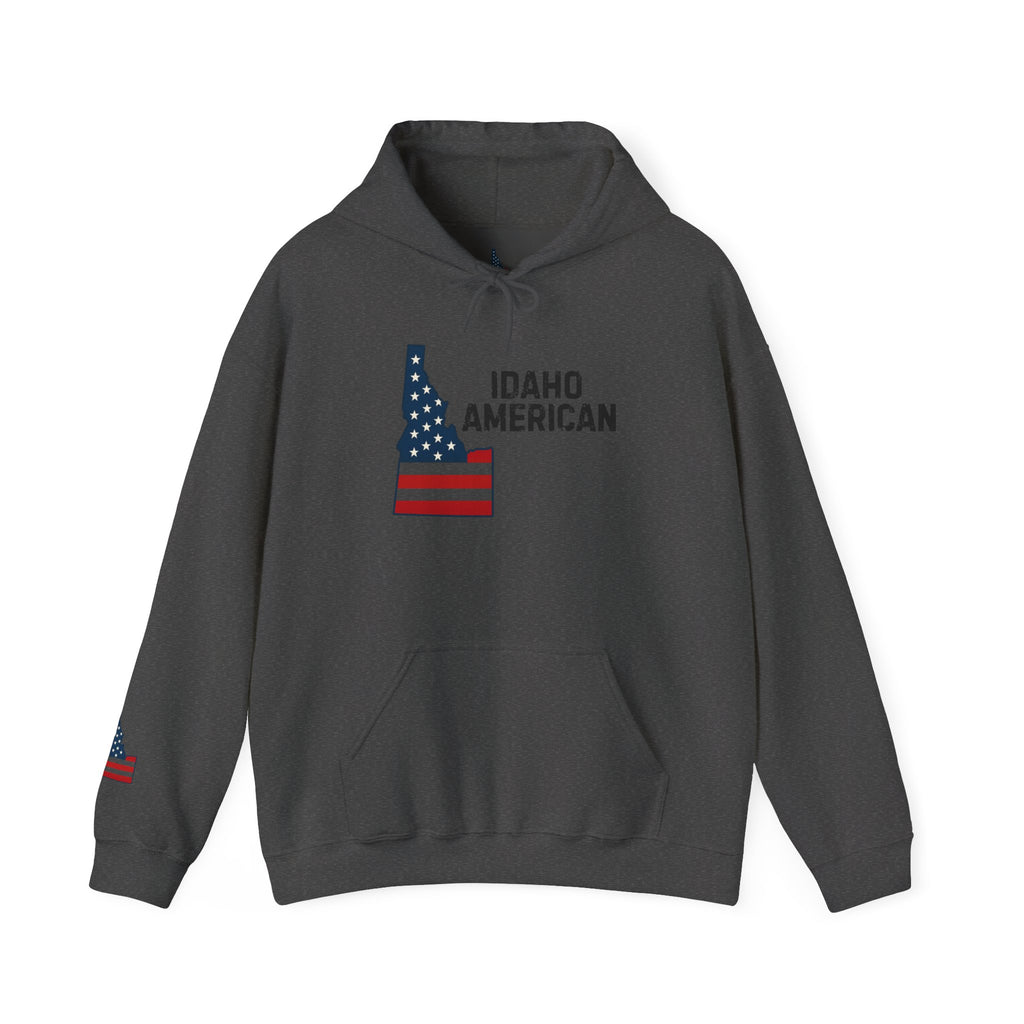 'Idaho American' Hoodie with Sleeve Logo