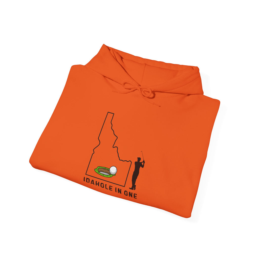 'Idahole In One' Men's Golf Hoodie with Sleeve Logo