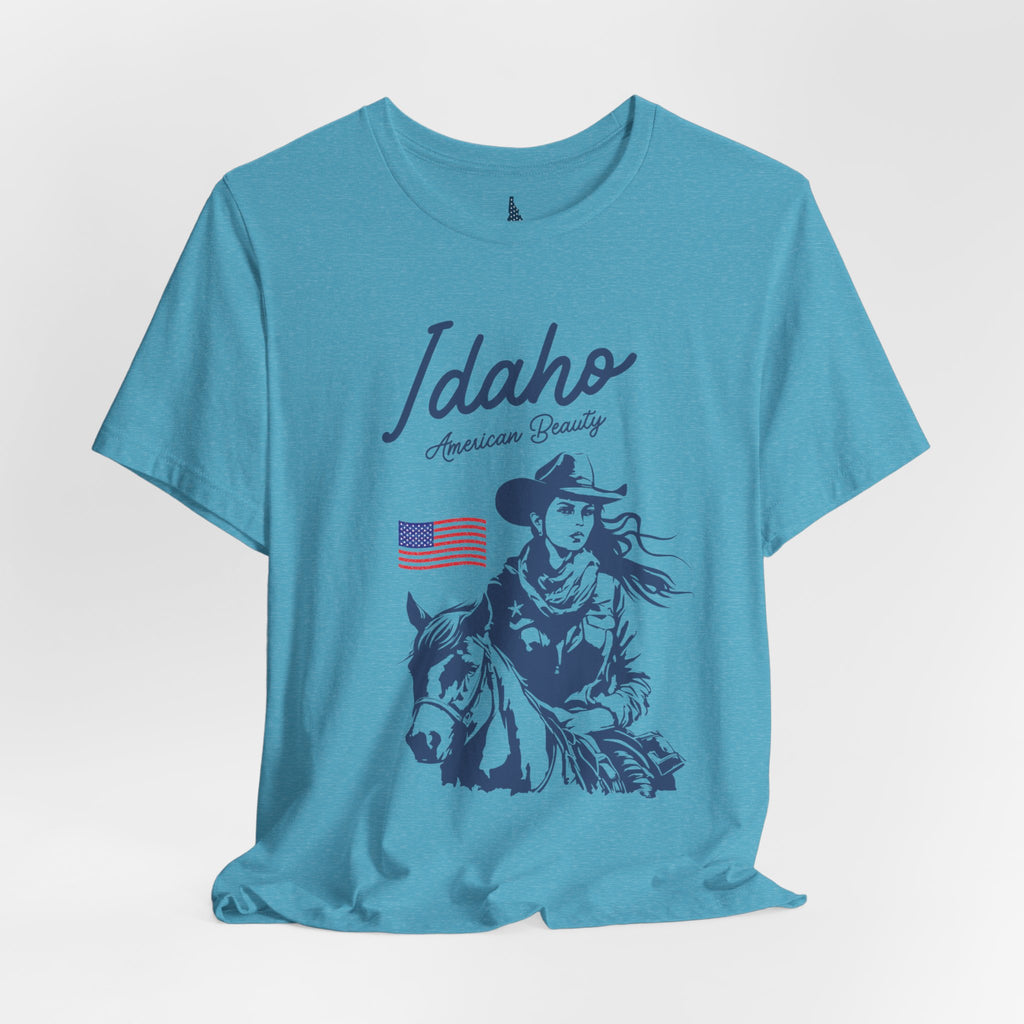 Idaho American Beauty Cowgirl Western T-Shirt