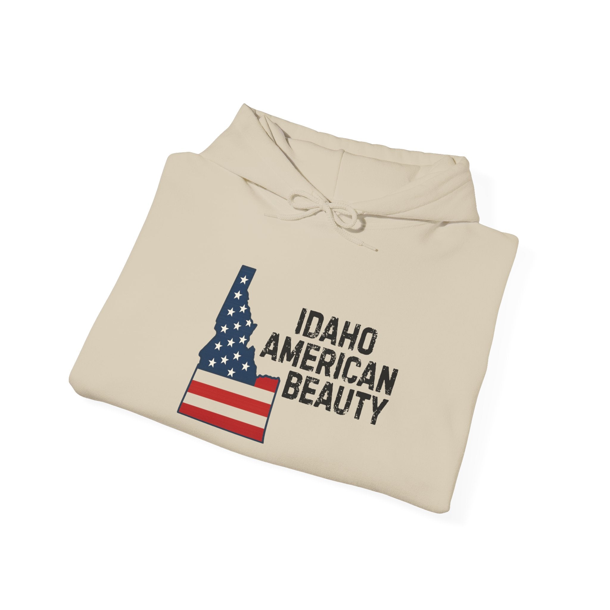 Idaho American Beauty Hoodie with Sleeve Logo
