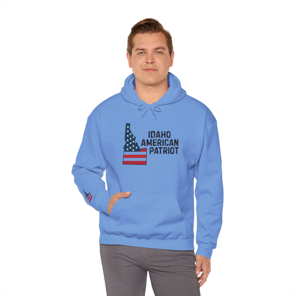 'Idaho American Patriot' Hoodie with Sleeve Logo