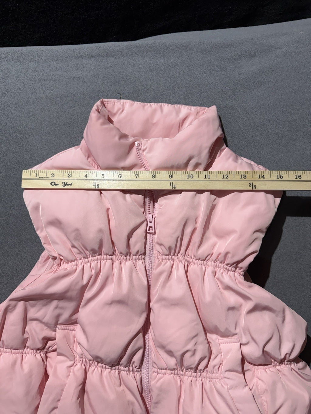 Divided by H&M Women’s Large Pink Cropped Puffer Vest Zip Sleeveless Jacket