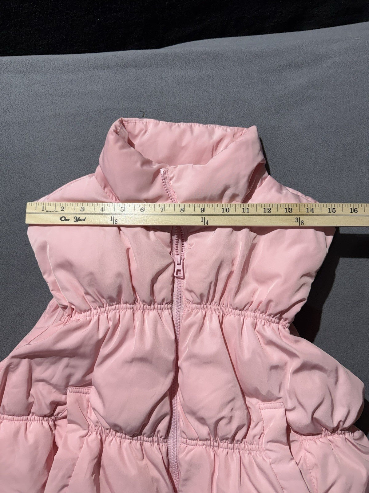 Divided by H&M Women’s Large Pink Cropped Puffer Vest Zip Sleeveless Jacket