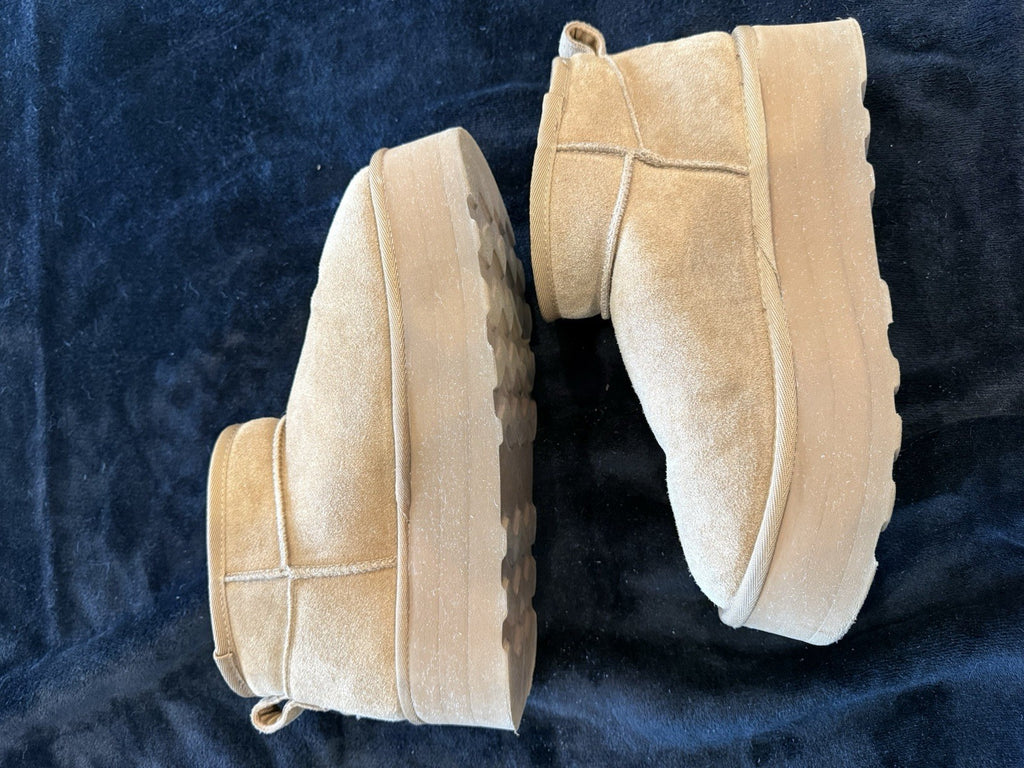 CUSIONAIRE Size 11M HIPPY Boot Bootie Platform Chestnut Memory Foam