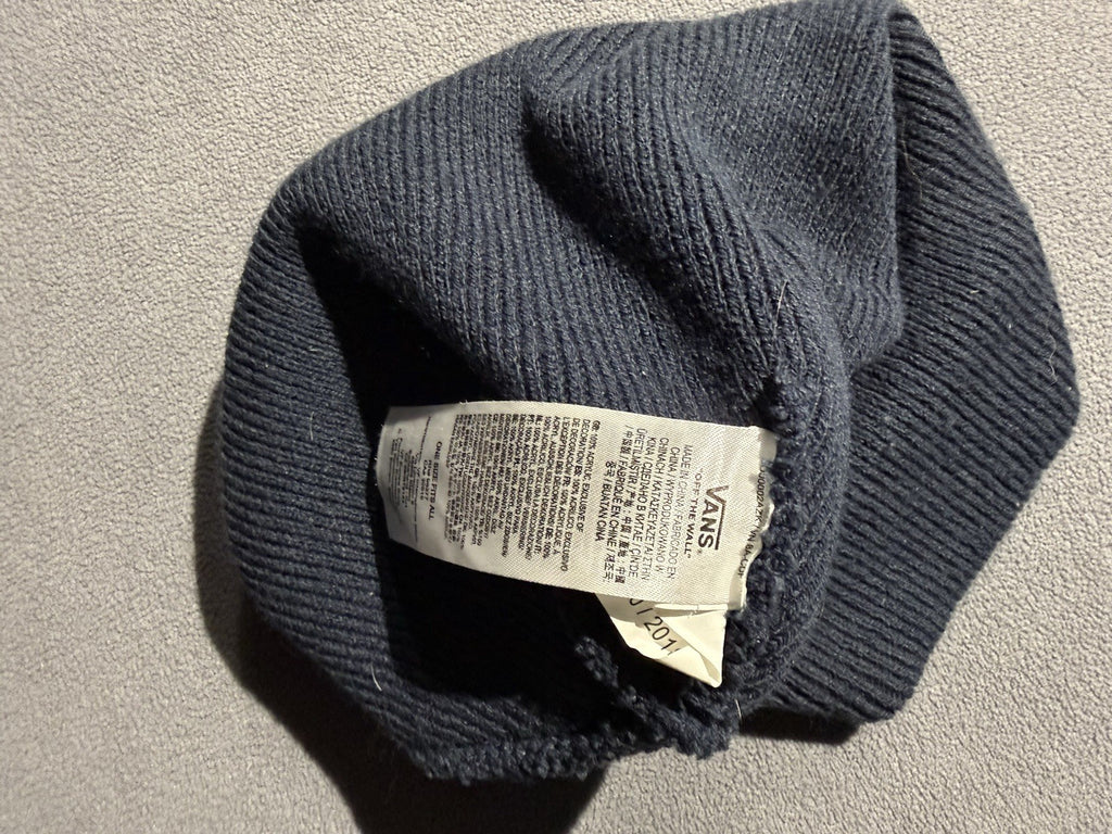Vans CA NY Since 1966 Skateboard Patch Rare NavyBlue Greyish Color Winter Beanie