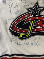 Rare Vintage Columbus Blue Jackets Team Signed Jersey w/ No COA Has Tags