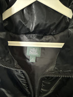 Wild Fable Black Puffer Vest M Shiny Quilted Zip Front Sleeveless Jacket