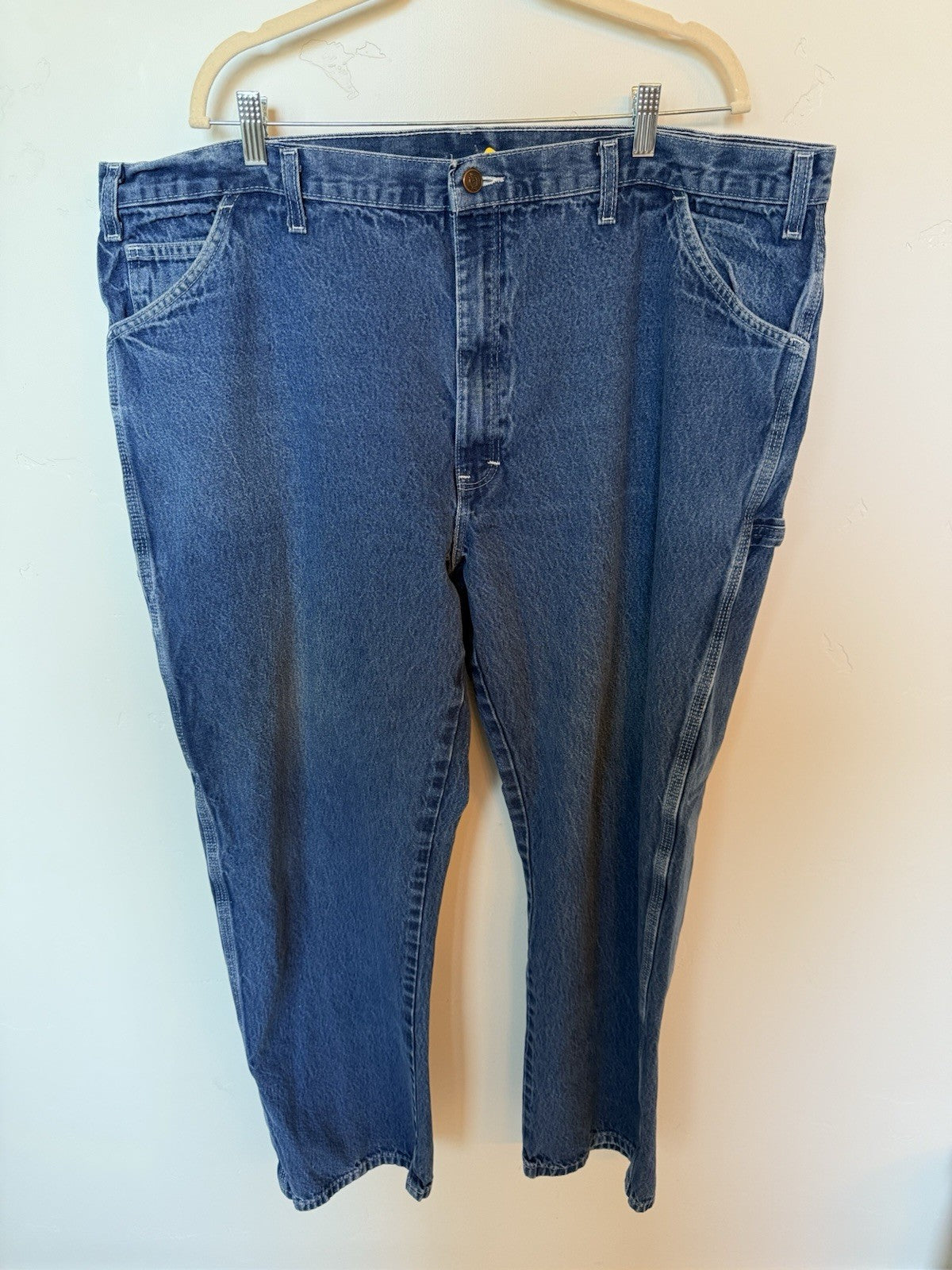 Dickies Carpenter Denim Workwear Men's Blue Jeans 44x32 Relaxed Fit